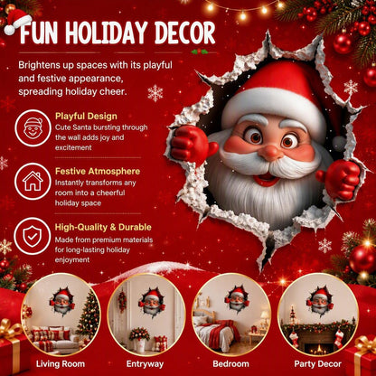 Creative Santa Claus Living Room Background Wall Decoration Stickers