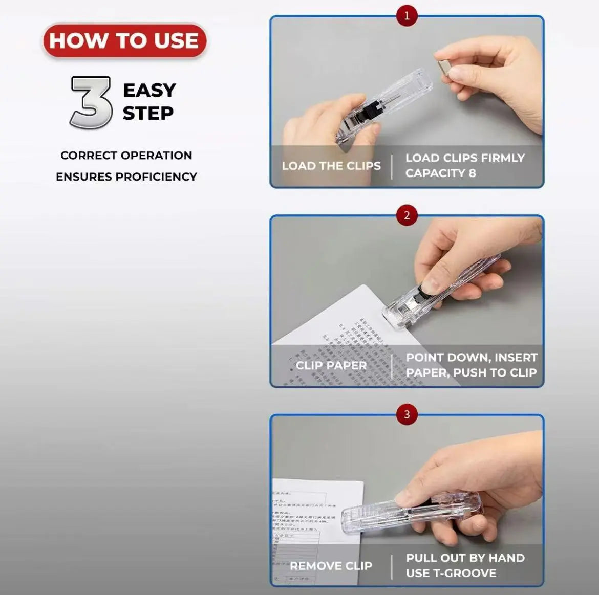 📄 Portable Binder Clip Stapler