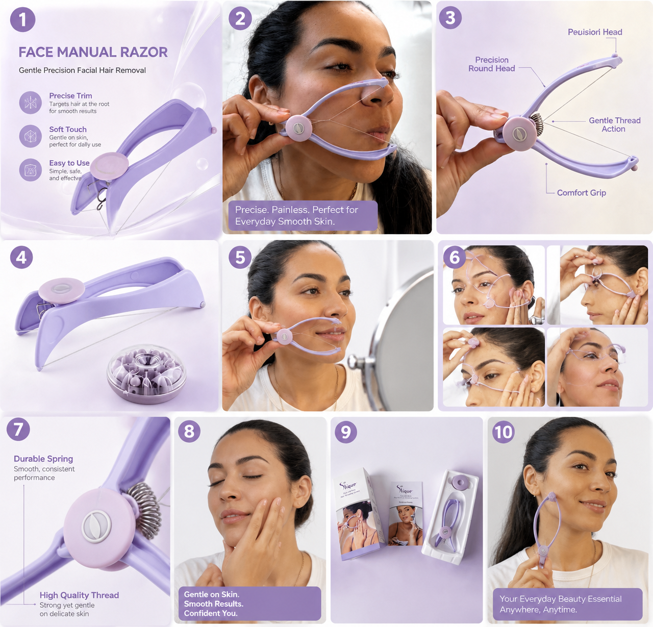 Face and Body Hair Removal Threading System