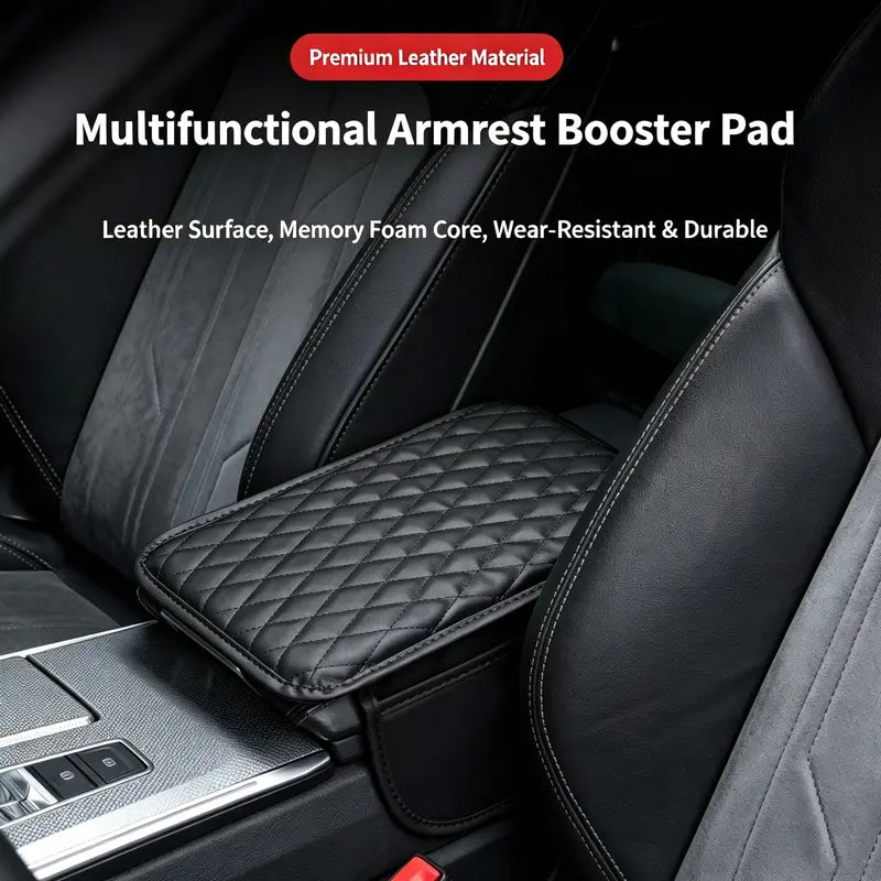 🚗Multi-functional car armrest box mat (with built-in storage bag)
