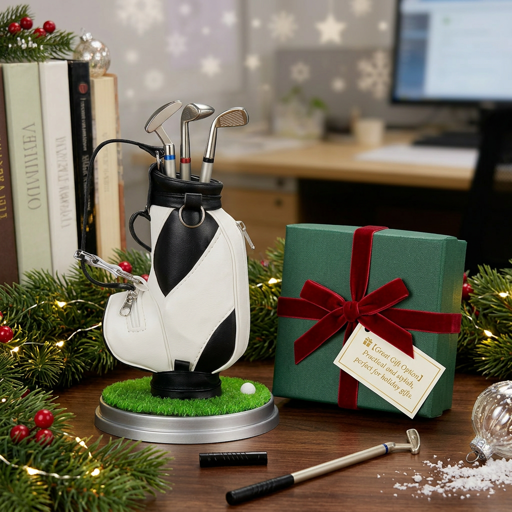 ✍️Golf Pen Holder + 3-Pen Set Creative Design