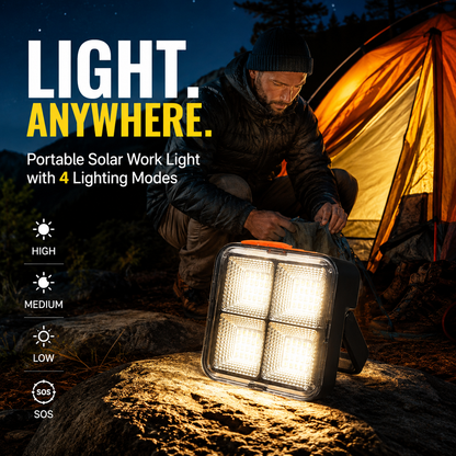 🔥Hot Sale 49% OFF🔥Portable Solar Work Light with 4 Lighting Modes