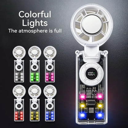 ❄️ 100-Speed Ice-Cooling Fan – 4-in-1 Portable Neck & Handheld Fan with 36H Battery