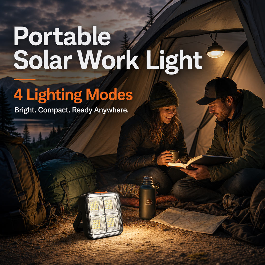 🔥Hot Sale 49% OFF🔥Portable Solar Work Light with 4 Lighting Modes