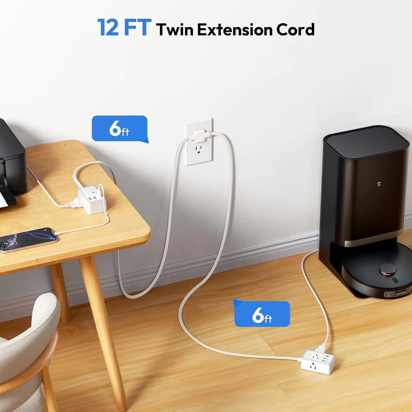 Twin Extension Cord Splitter