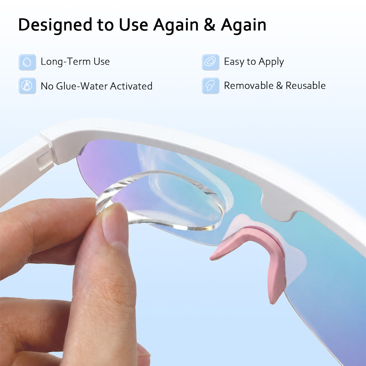 👓 Stick-On Vision Lenses – Reusable No-Glue SPH Inserts for Glasses