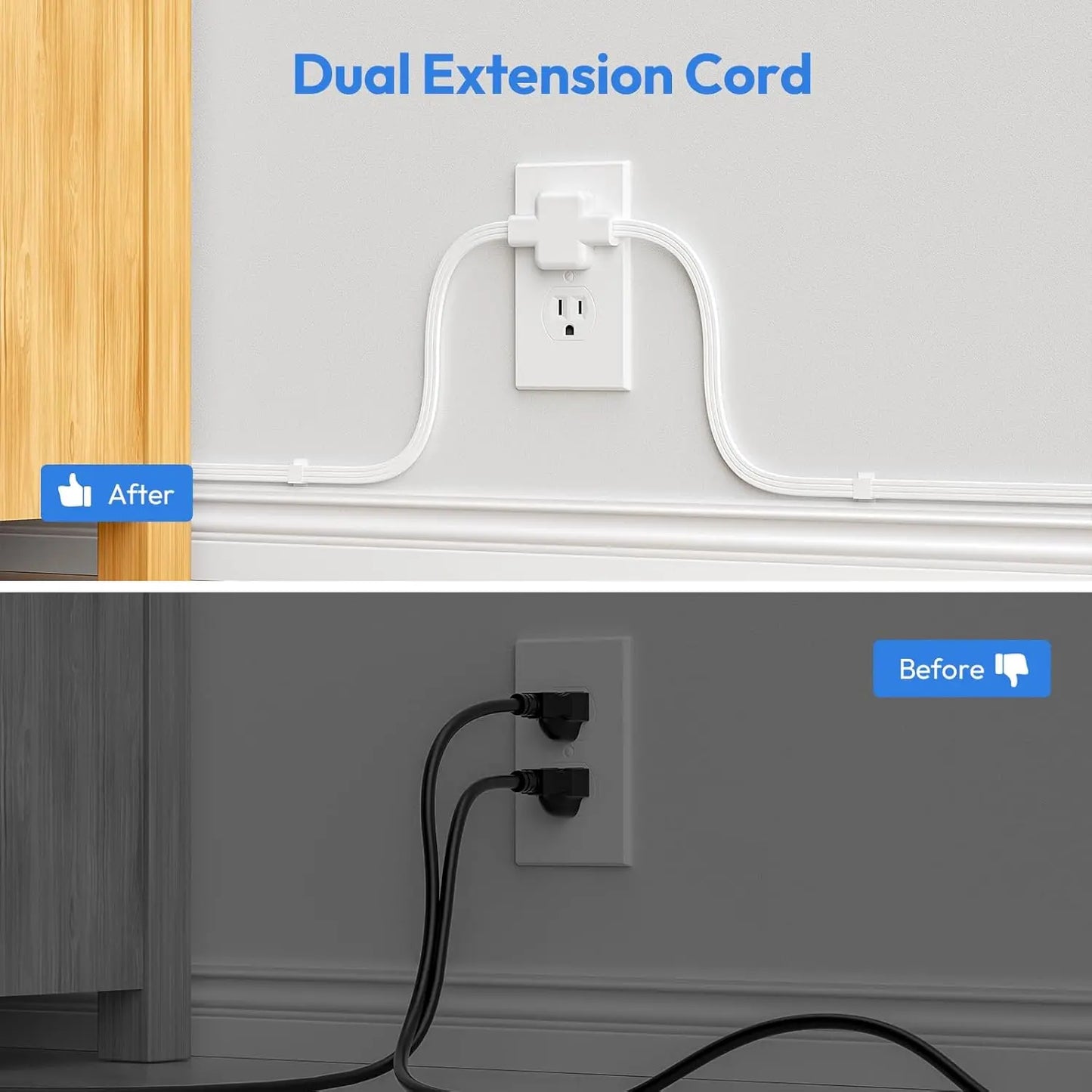 Twin Extension Cord Splitter
