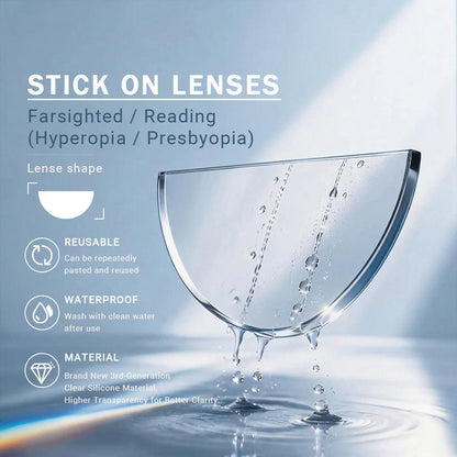 👓 Stick-On Vision Lenses – Reusable No-Glue SPH Inserts for Glasses