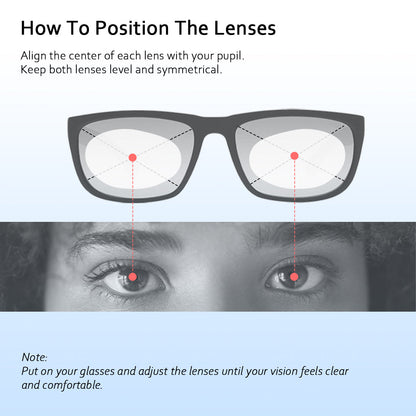 👓 Stick-On Vision Lenses – Reusable No-Glue SPH Inserts for Glasses