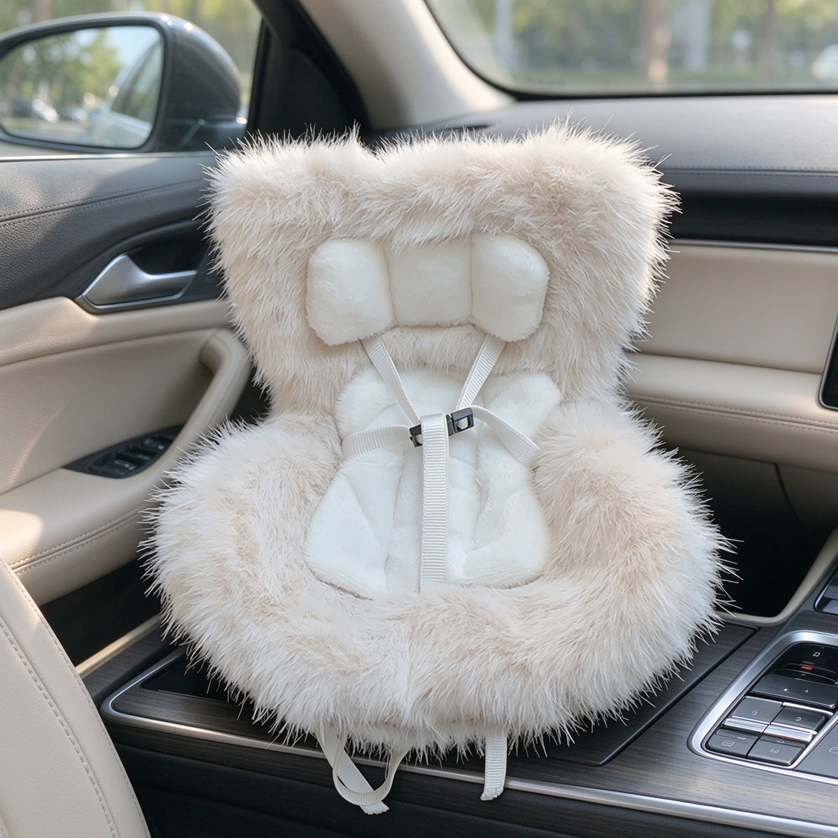 🐶Car Seat for Dolls with Soft Furry Cushion