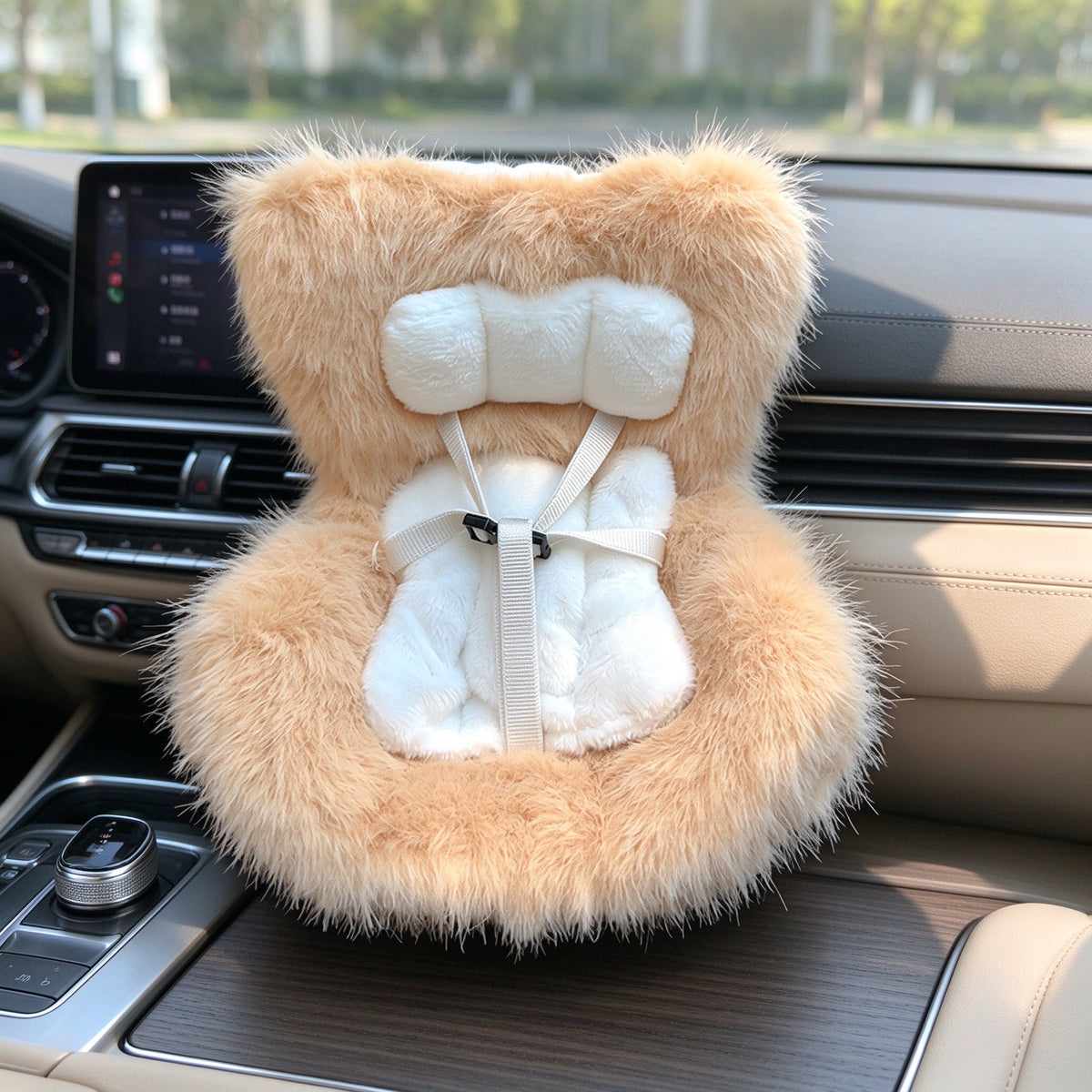 🐶Car Seat for Dolls with Soft Furry Cushion