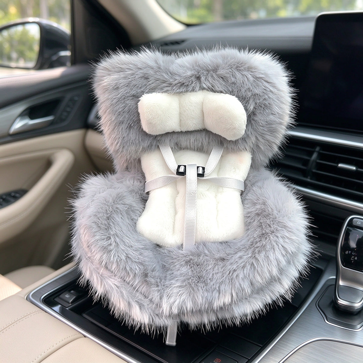 🐶Car Seat for Dolls with Soft Furry Cushion