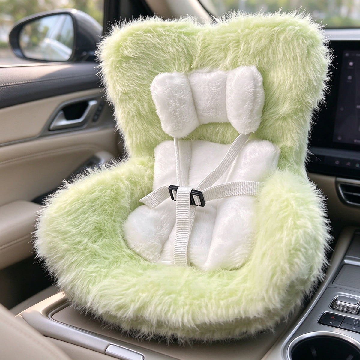 🐶Car Seat for Dolls with Soft Furry Cushion