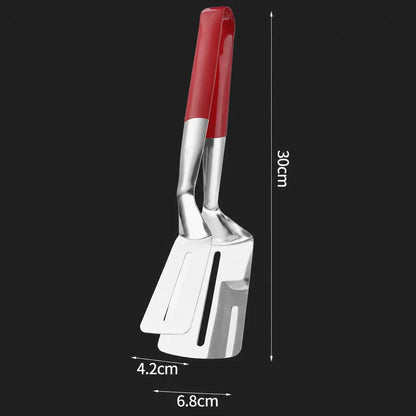 🍳 2-in-1 Stainless Steel Spatula Tongs | Flip, Grip & Serve with Ease