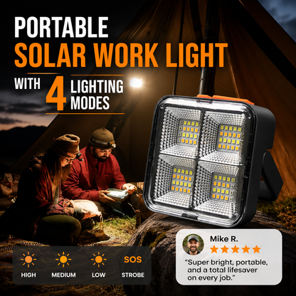 🔥Hot Sale 49% OFF🔥Portable Solar Work Light with 4 Lighting Modes