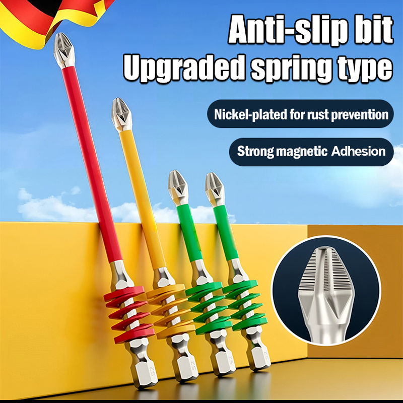 🔥Hot Sale 49% off🌟🛠️ Anti-Slip Magnetic Phillips Bit with Spring