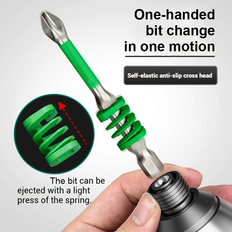 🔥Hot Sale 49% off🌟🛠️ Anti-Slip Magnetic Phillips Bit with Spring