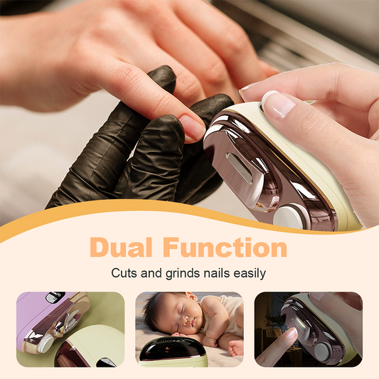 🌟 LIMITED-TIME 50% OFF! ✂️ 2-in-1 Smart Electric Nail Clipper & Polisher 💅