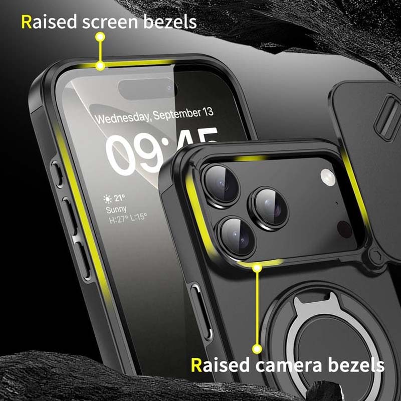🔥Hot Sale 49% off🌟🛡️ Magnetic Phone Case with Ring Stand For iPhone.airbag military protection