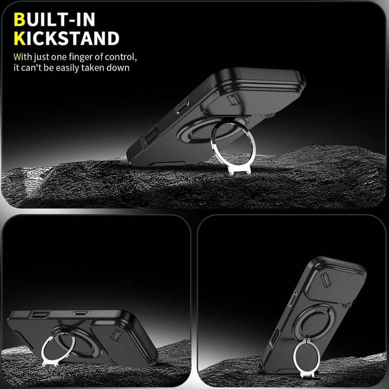 🔥Hot Sale 49% off🌟🛡️ Magnetic Phone Case with Ring Stand For iPhone.airbag military protection