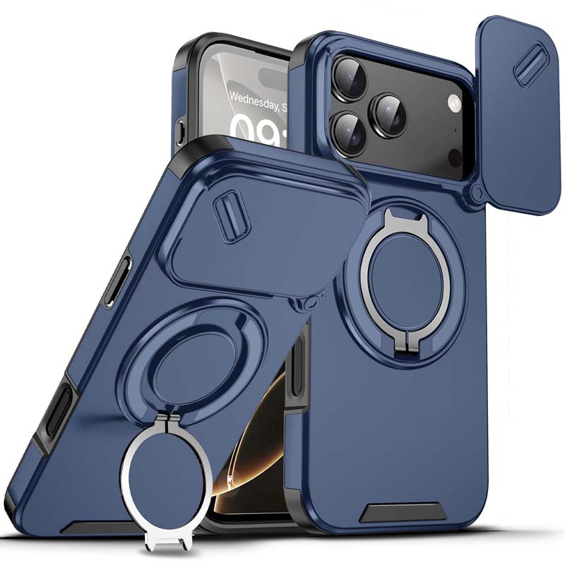 🔥Hot Sale 49% off🌟🛡️ Magnetic Phone Case with Ring Stand For iPhone.airbag military protection