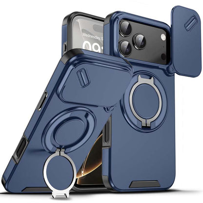 🔥Hot Sale 49% off🌟🛡️ Magnetic Phone Case with Ring Stand For iPhone.airbag military protection