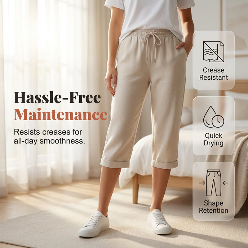👖 Women's Casual Cotton Linen Capris
