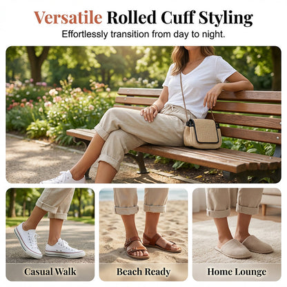 👖 Women's Casual Cotton Linen Capris