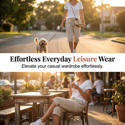 👖 Women's Casual Cotton Linen Capris