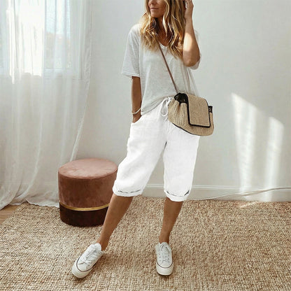 👖 Women's Casual Cotton Linen Capris