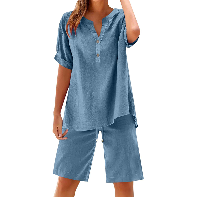 🔥Hot Sale 49% off🌟♀️ Women's Cotton Linen 2-Piece Outfit Set