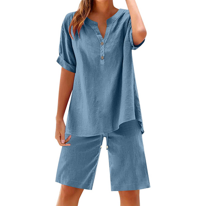 🔥Hot Sale 49% off🌟♀️ Women's Cotton Linen 2-Piece Outfit Set
