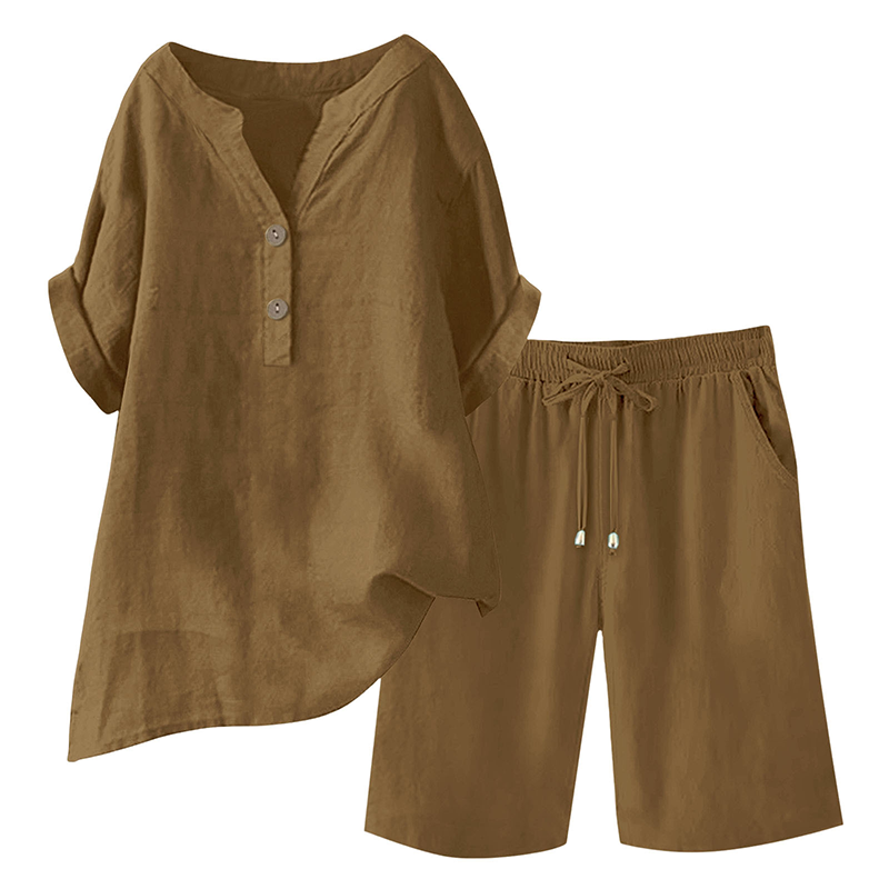 🔥Hot Sale 49% off🌟♀️ Women's Cotton Linen 2-Piece Outfit Set