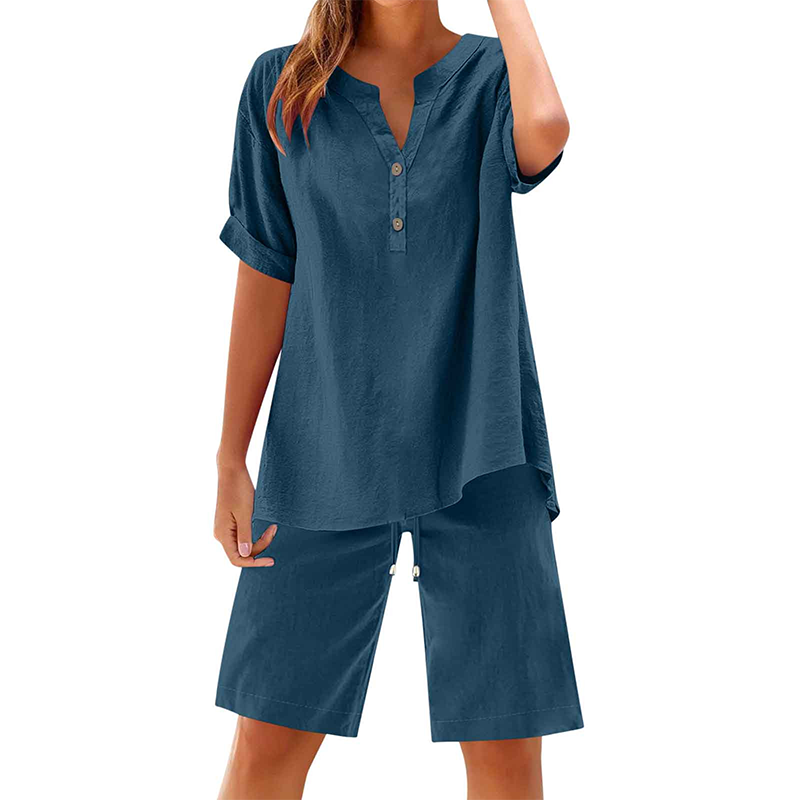 🔥Hot Sale 49% off🌟♀️ Women's Cotton Linen 2-Piece Outfit Set