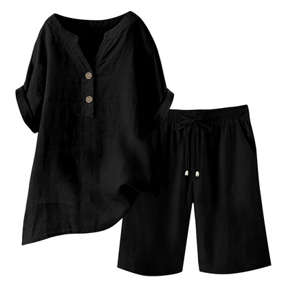 🔥Hot Sale 49% off🌟♀️ Women's Cotton Linen 2-Piece Outfit Set
