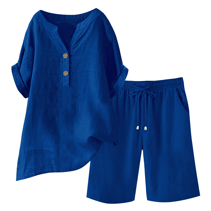 🔥Hot Sale 49% off🌟♀️ Women's Cotton Linen 2-Piece Outfit Set