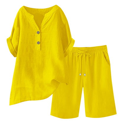 🔥Hot Sale 49% off🌟♀️ Women's Cotton Linen 2-Piece Outfit Set