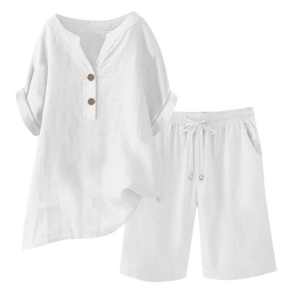 🔥Hot Sale 49% off🌟♀️ Women's Cotton Linen 2-Piece Outfit Set