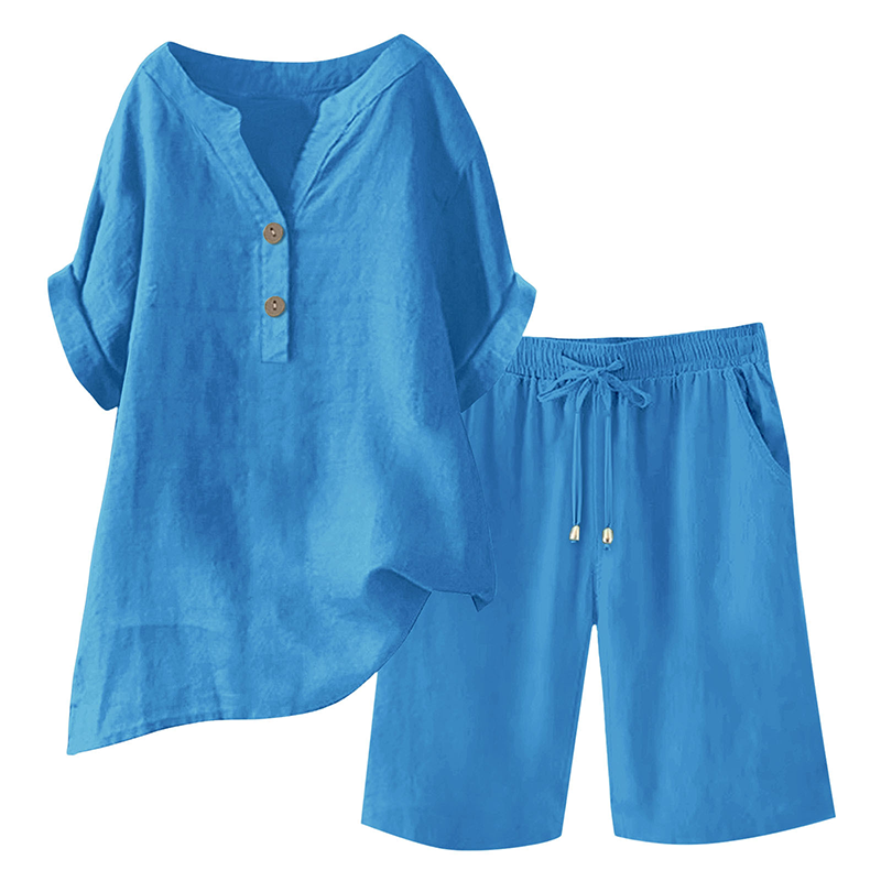 🔥Hot Sale 49% off🌟♀️ Women's Cotton Linen 2-Piece Outfit Set