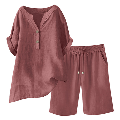 🔥Hot Sale 49% off🌟♀️ Women's Cotton Linen 2-Piece Outfit Set