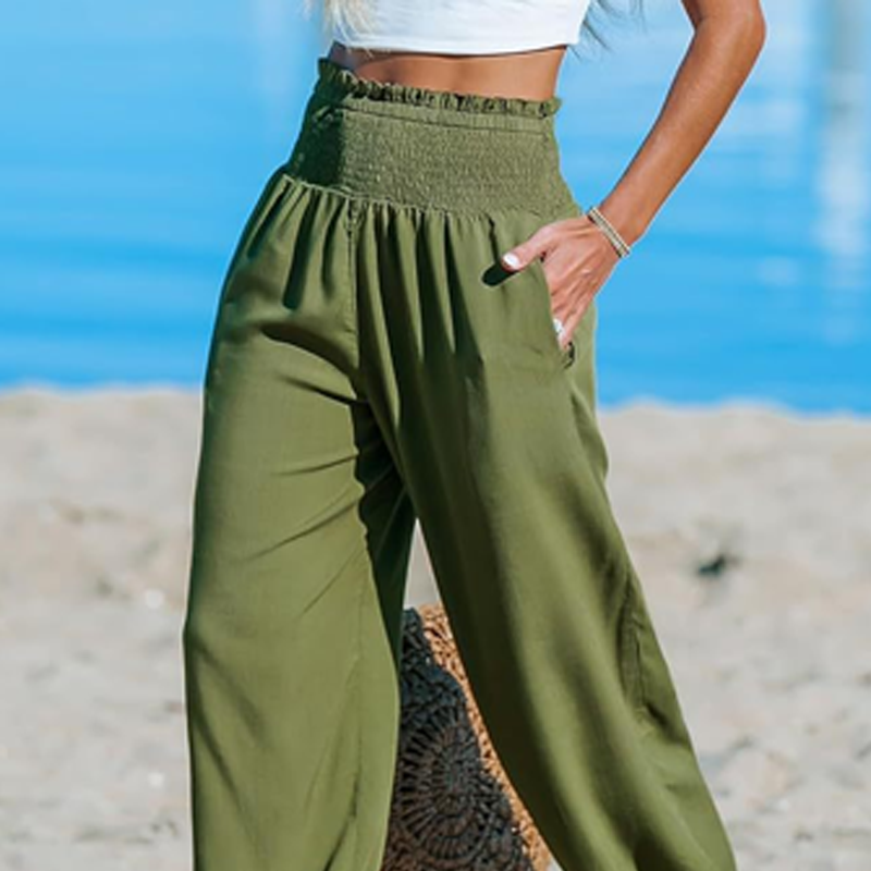 🔥Hot Sale 49% off🌟🌞 Women’s Smocked High Waist Harem Pants – Effortless Summer Comfort ✨