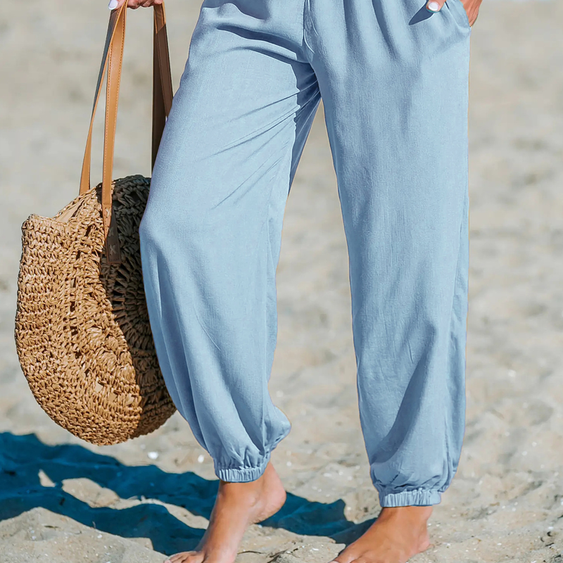 🔥Hot Sale 49% off🌟🌞 Women’s Smocked High Waist Harem Pants – Effortless Summer Comfort ✨