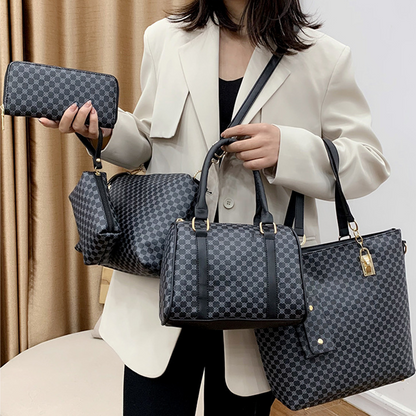 Stylish Printed 6-in-1 Mother & Baby Bag Set
