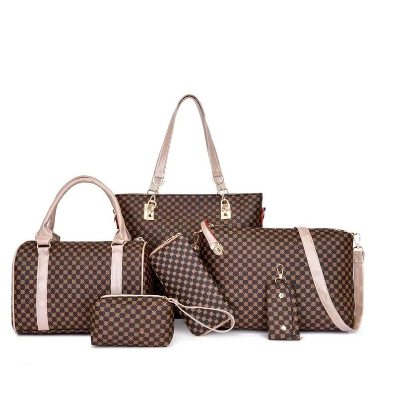 Stylish Printed 6-in-1 Mother & Baby Bag Set