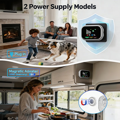 🛡️ Multi-Function Home Safety Detector – CO, Gas, Smoke, Temperature & Humidity Monitor