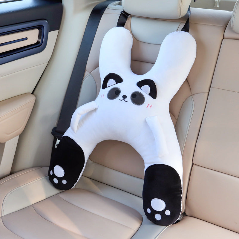 Panda kids H-shape car travel pillow