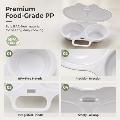 🍳Microwave Egg Poacher with Lid & Handle