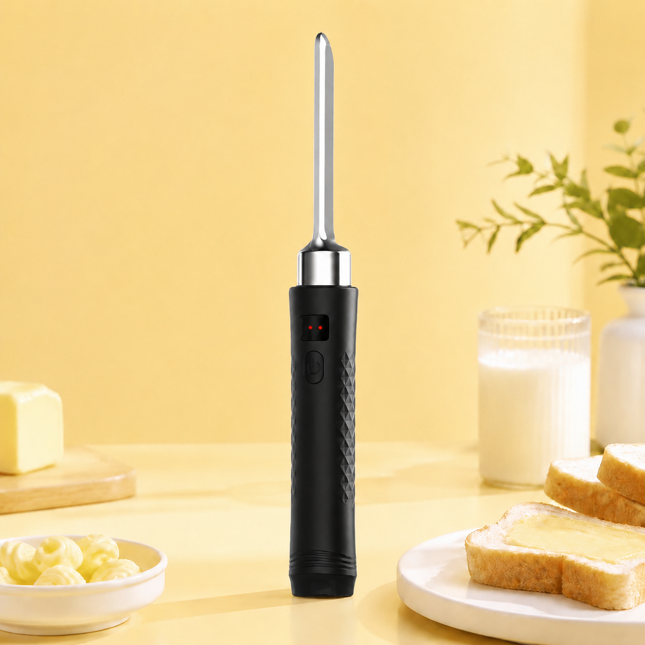 Rechargeable heated butter knife