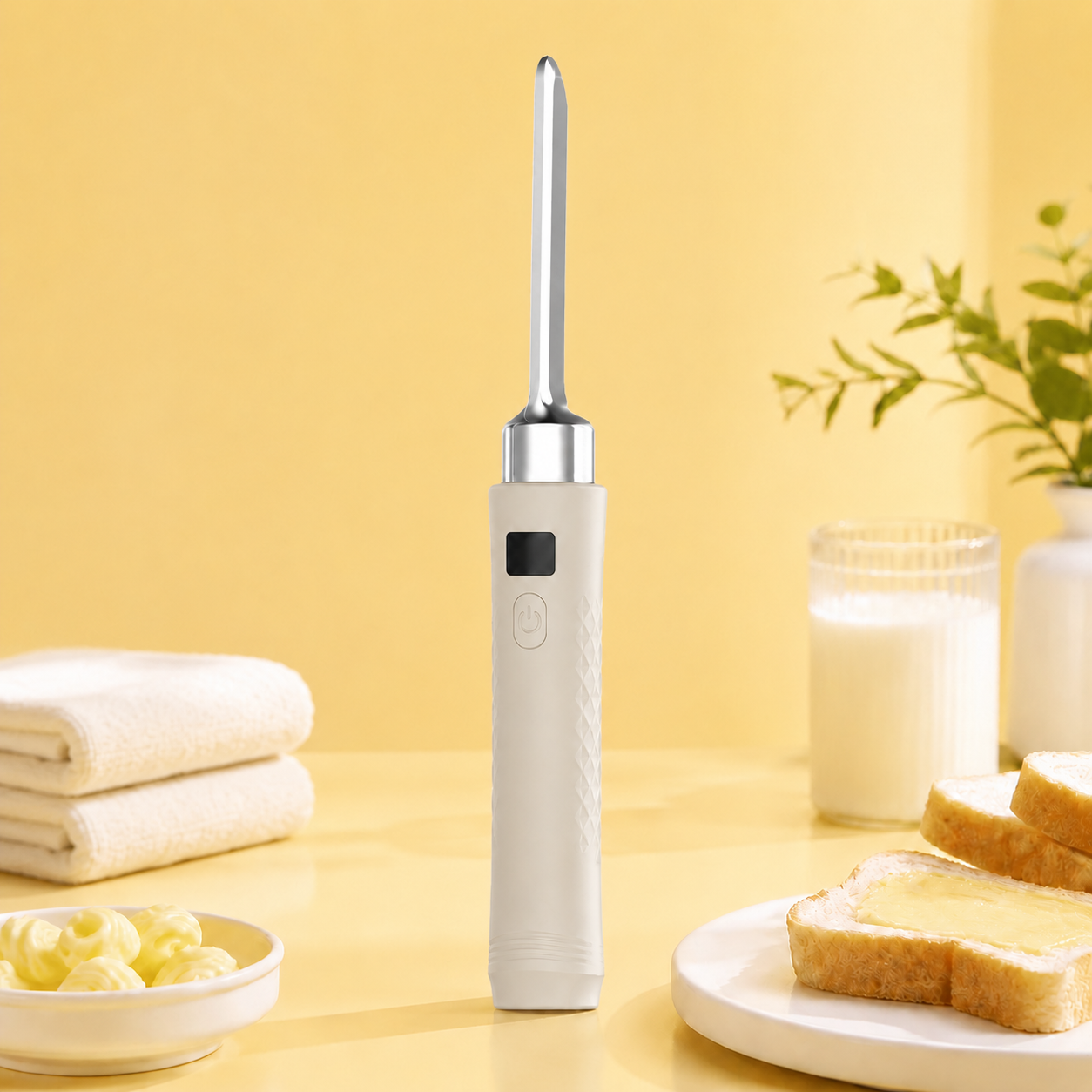 Rechargeable heated butter knife